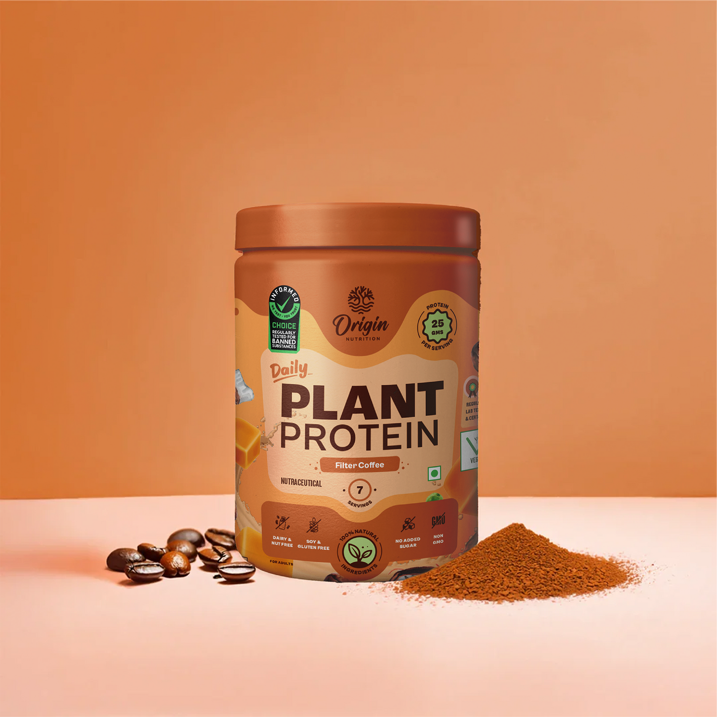Origin Nutrition Daily Plant Protein  Filter Coffee