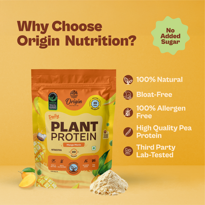 Origin Nutrition Daily Plant Protein  Mango Mania