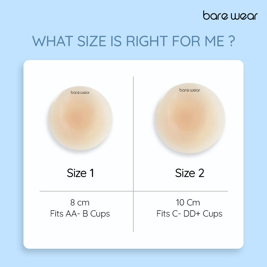 Non-Adhesive Reusable Nipple Covers + (10 cm) | Bare Wear at Broadway