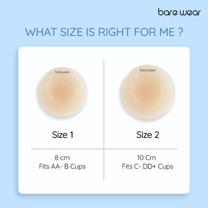Non-Adhesive Reusable Nipple Covers + (10 cm) | Bare Wear at Broadway