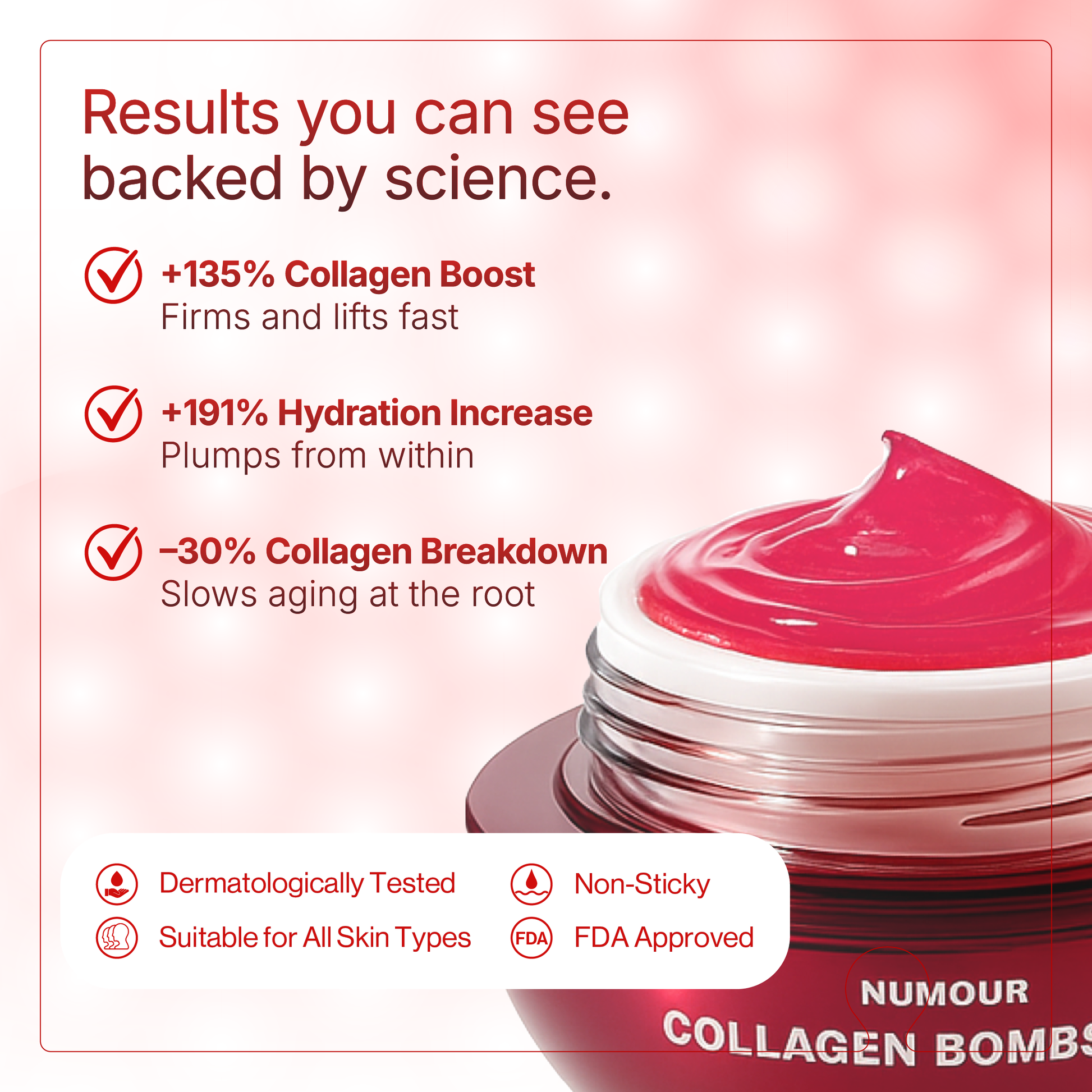 Numour Collagen Bombshell- Firming Jelly with Red Led Sonic Booster | Numour at Broadway