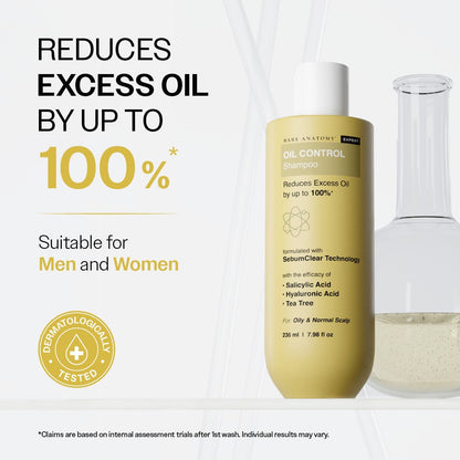 Oil Control Shampoo with Salicylic Acid, Hyaluronic Acid & Tea Tree for Oily Scalp - 236 ml | Pack of 3