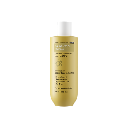 Oil Control Shampoo with Salicylic Acid, Hyaluronic Acid & Tea Tree for Oily Scalp - 236 ml | Pack of 3