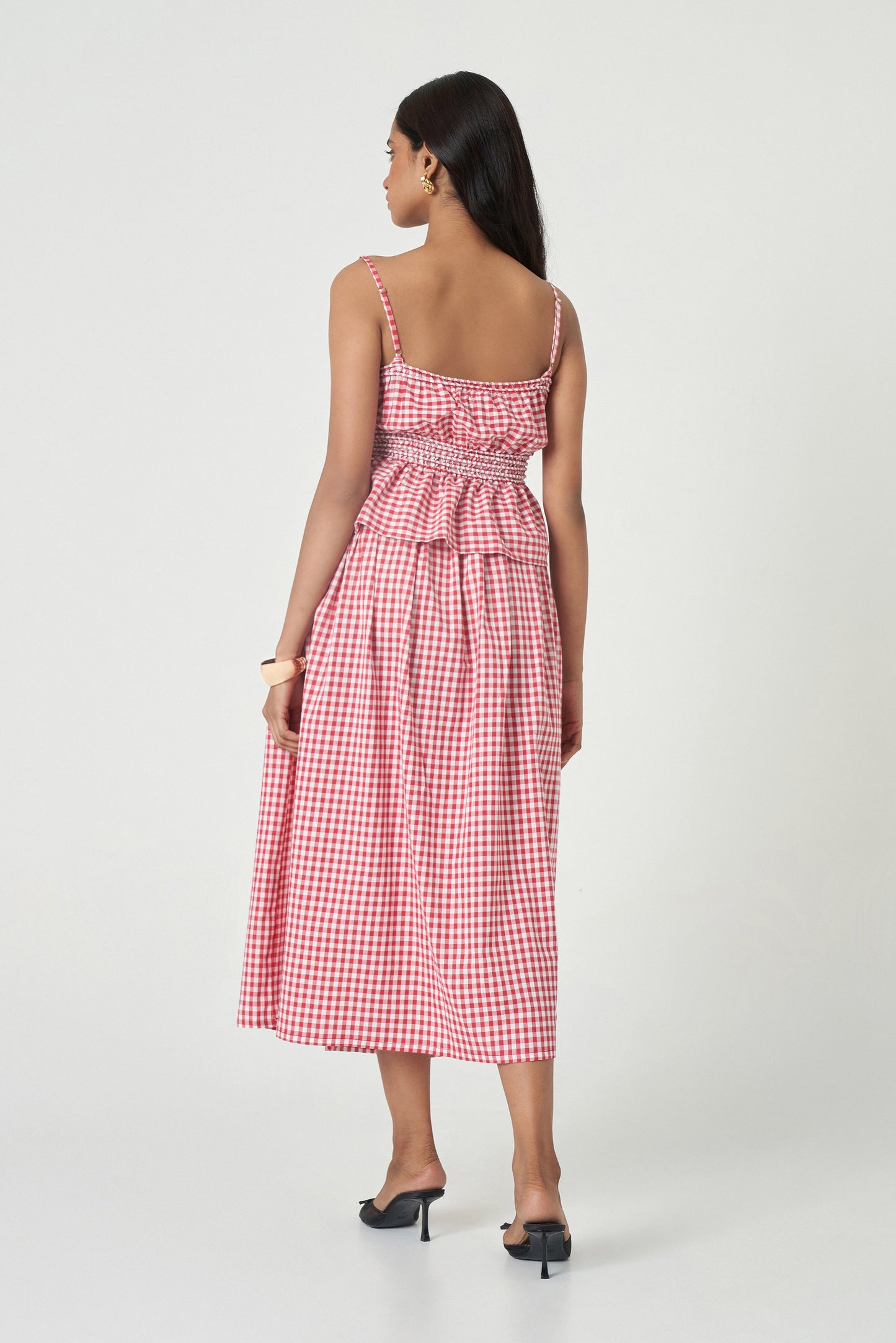 Oasis Top - Cherry Check