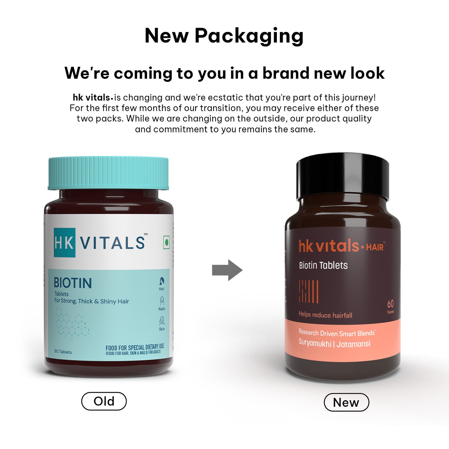 HealthKart HK Vitals Biotin, High Strength Supplement for Hair Growth, Skin & Nails Health (60 No) | HK Vitals at Broadway