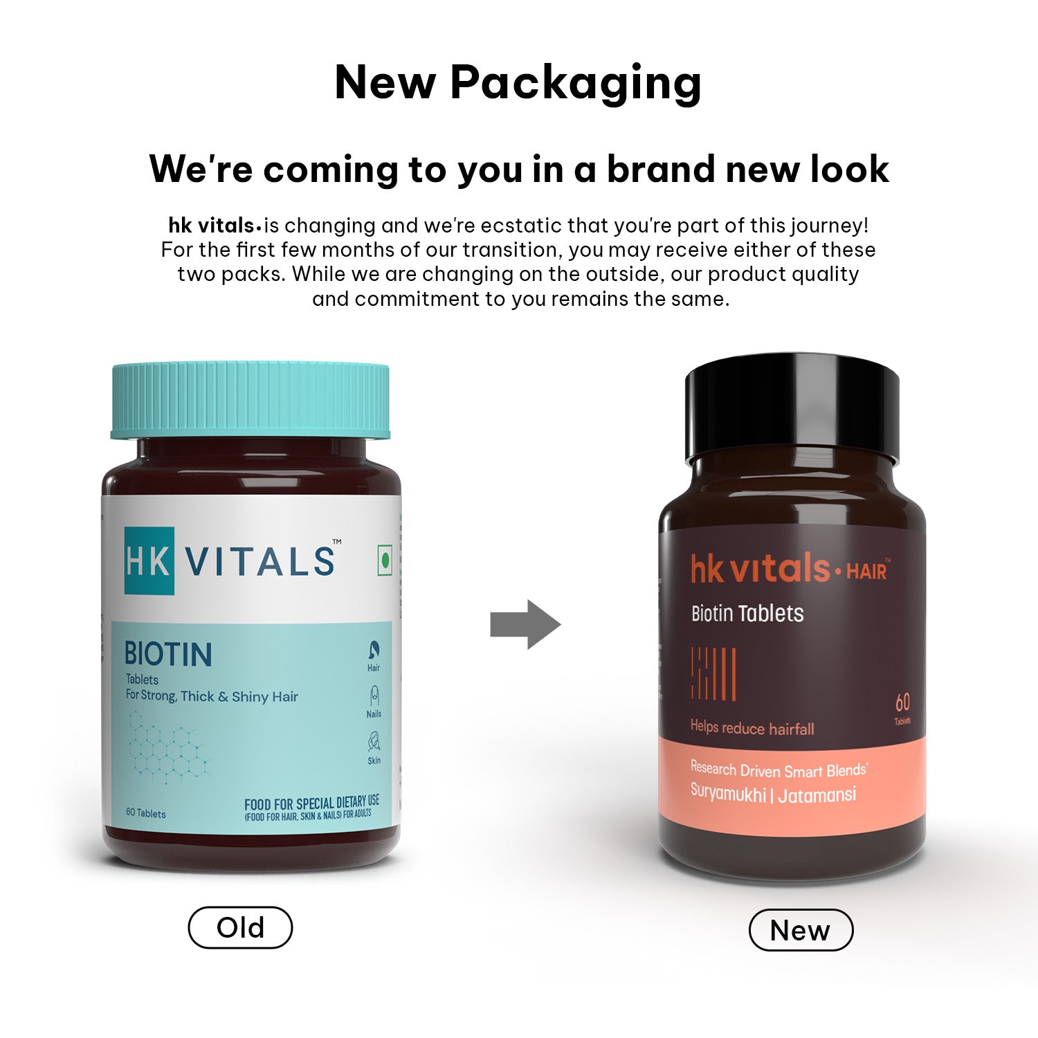 HealthKart HK Vitals Biotin, High Strength Supplement for Hair Growth, Skin & Nails Health (60 No) | HK Vitals at Broadway