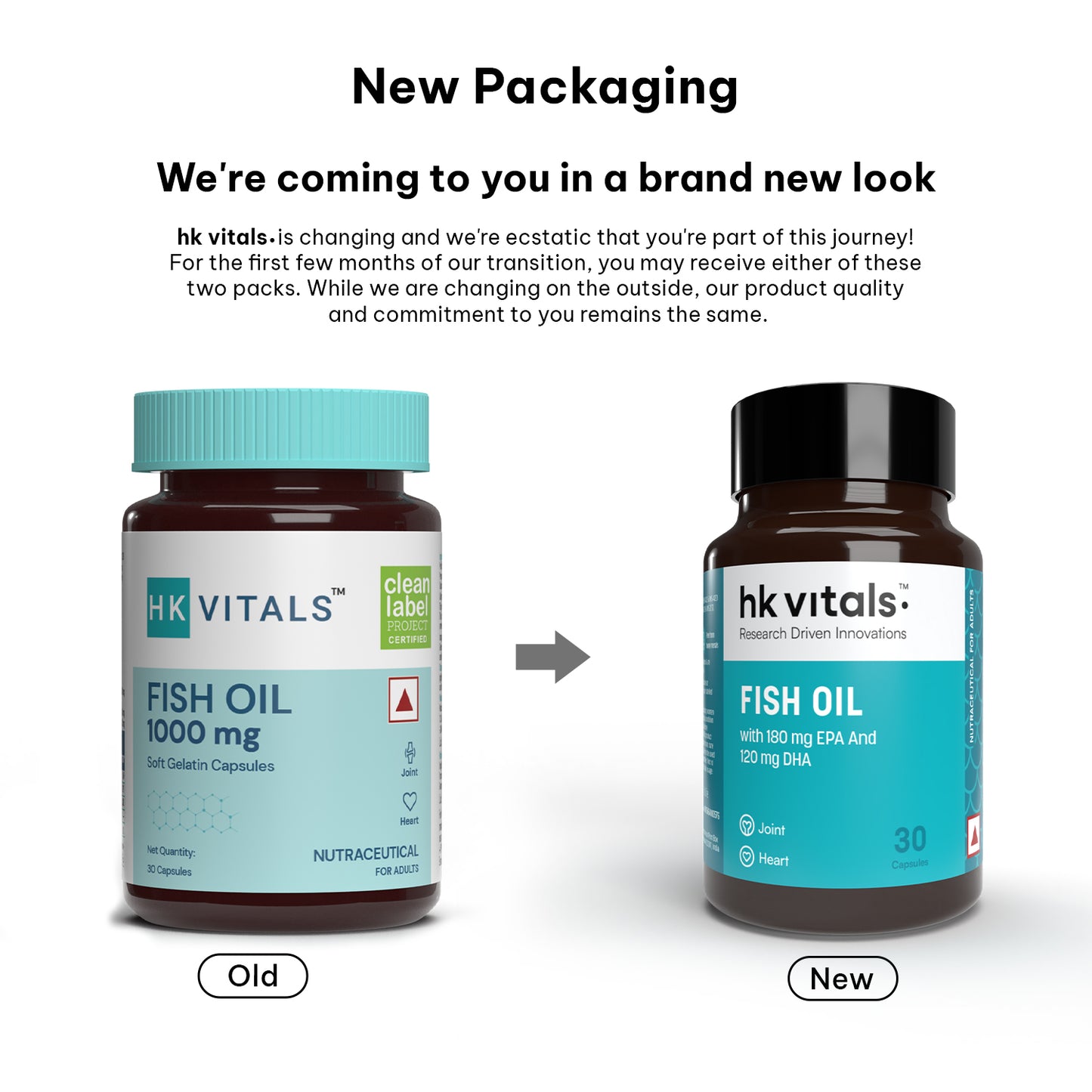 HealthKart Fish Oil, 30 Caps, 1000mg Omega 3 | HK Vitals at Broadway