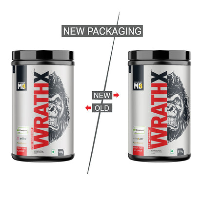 MuscleBlaze Pre Workout WrathX with Creapure®️, Fruit Fury, 510g | MuscleBlaze at Broadway
