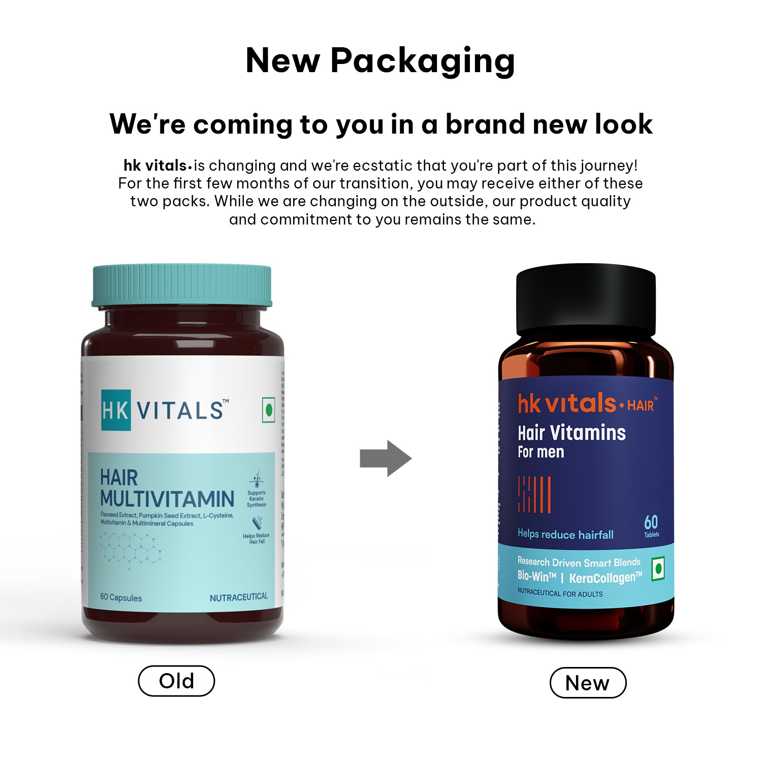 HealthKart HK Vitals Hair Vitamins for Men, 60 tablets | HK Vitals at Broadway