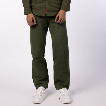 Men's Linen Blend Drawstring Pants - Olive