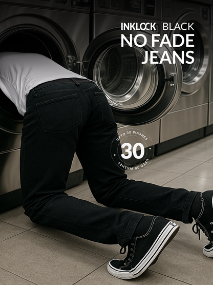 Inklock No Fade Black Relaxed Fit Jeans