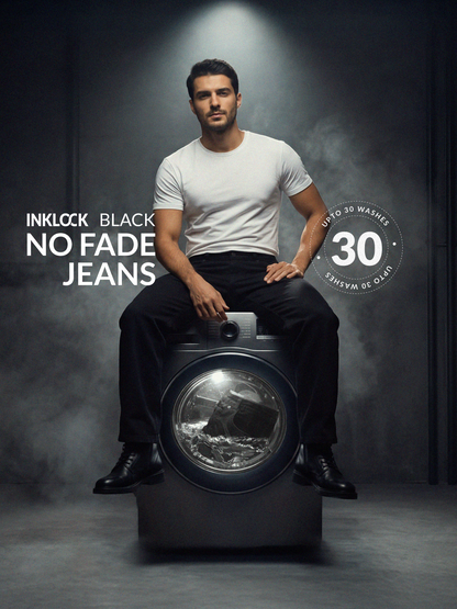Inklock No Fade Black Relaxed Fit Jeans
