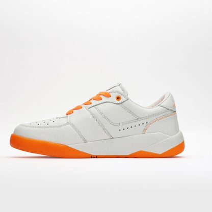 Orange Leather Low Top Sneaker