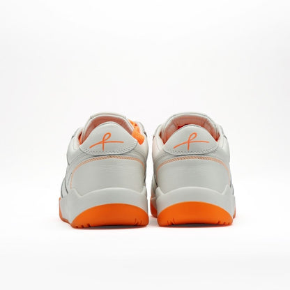 Orange Leather Low Top Sneaker