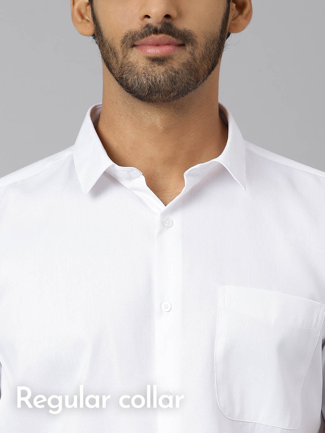 Patch Pocket Dobby Cotton White Shirt - Orchard