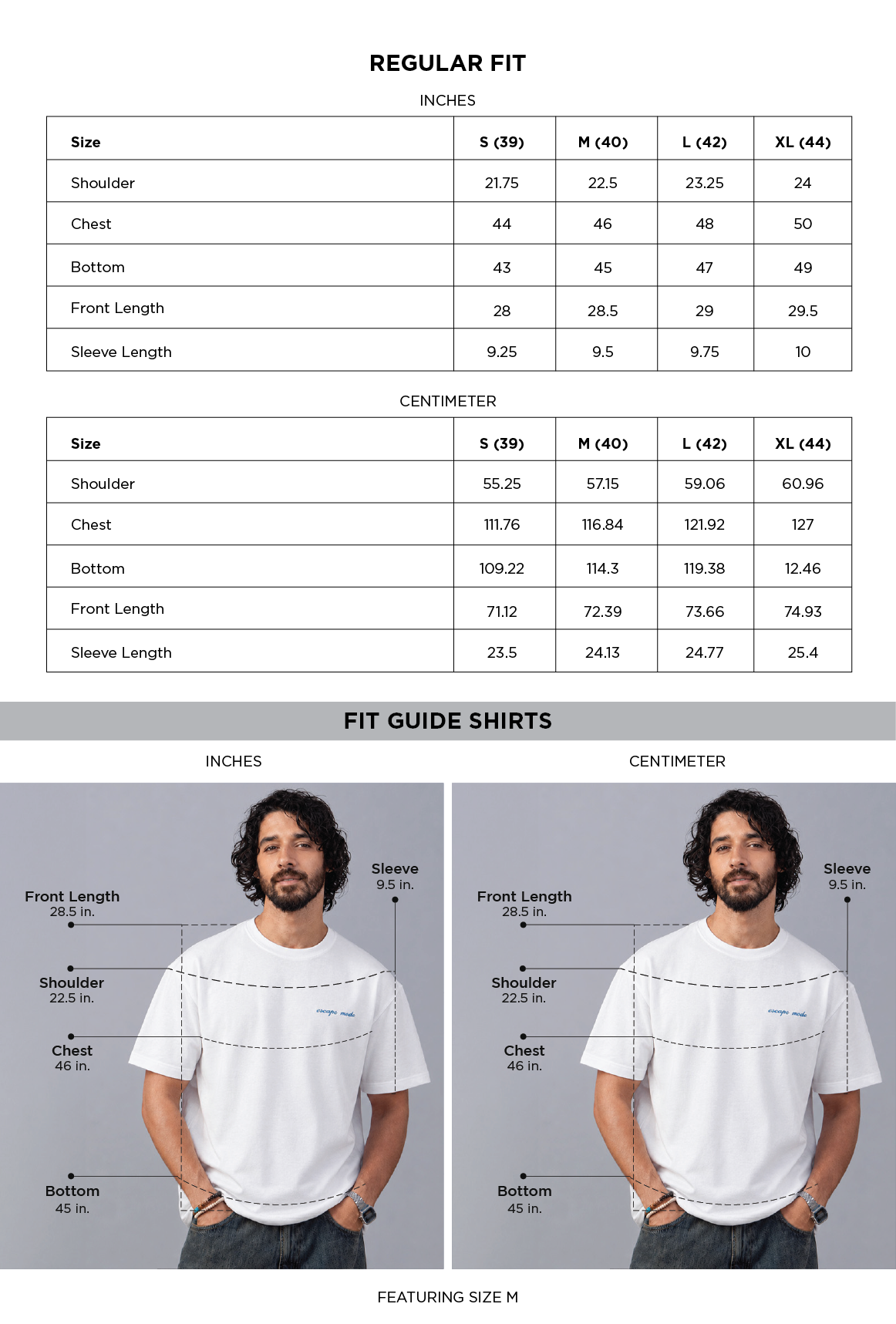 Postcard White Oversized Cotton Graphic Tee - size chart