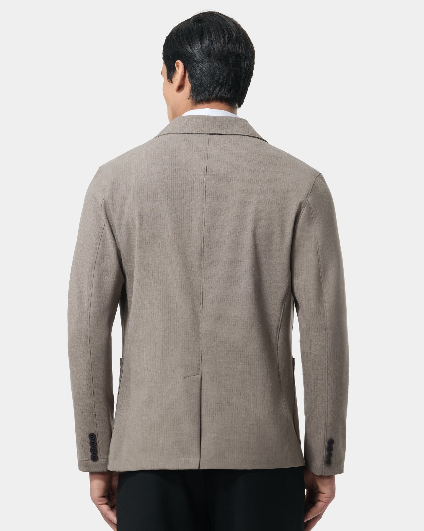 The Effortless 4 Way Stretch Blazer Striped Tan
