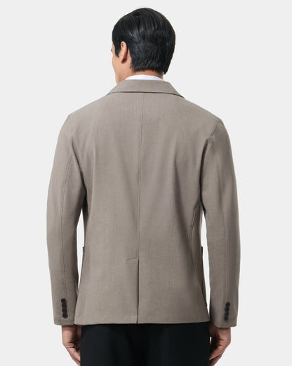 The Effortless 4 Way Stretch Blazer Striped Tan