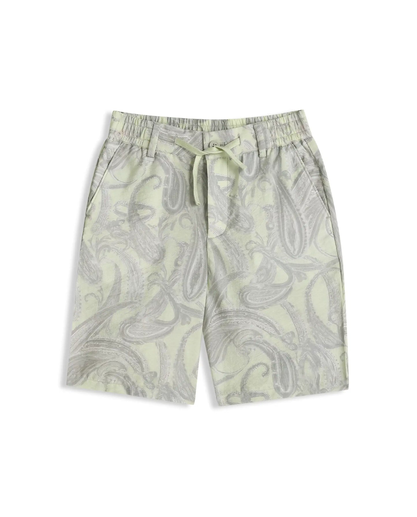Rare Ones Kids Pasel-B Fluorescent Green Viscose Blend Button Closure Regular Fit Shorts