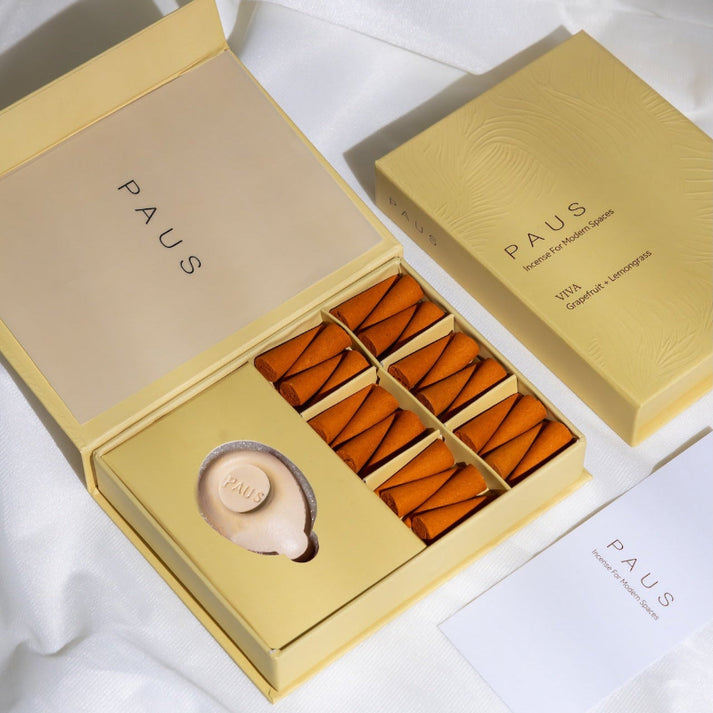 VIVA | Grapefruit + Lemongrass mood-enhancing incense cones | Mood: Energy, Joy, Uplift