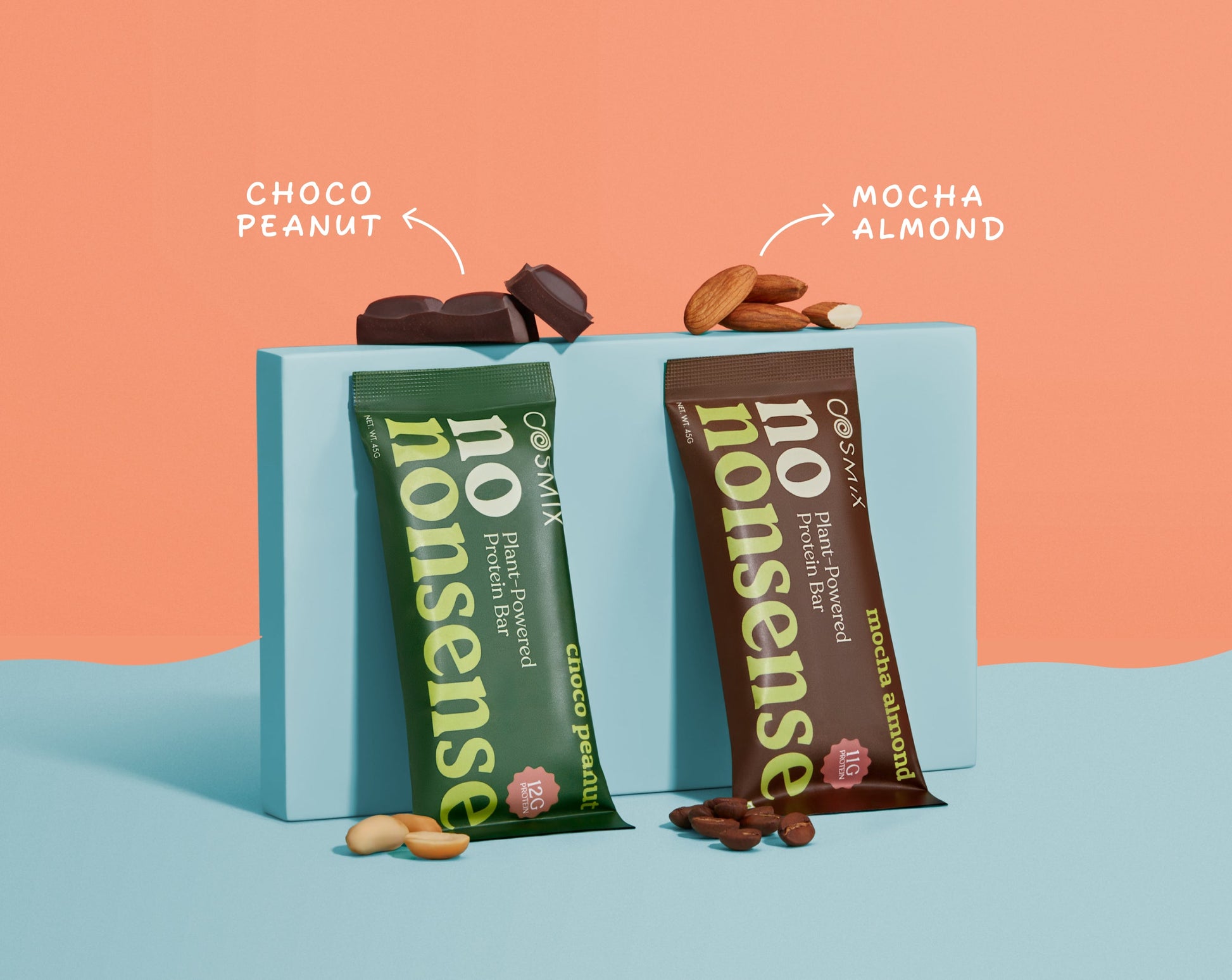 No-Nonsense Protein Bar - Choco Peanut | Pack of 6 | 270g | COSMIX at Broadway