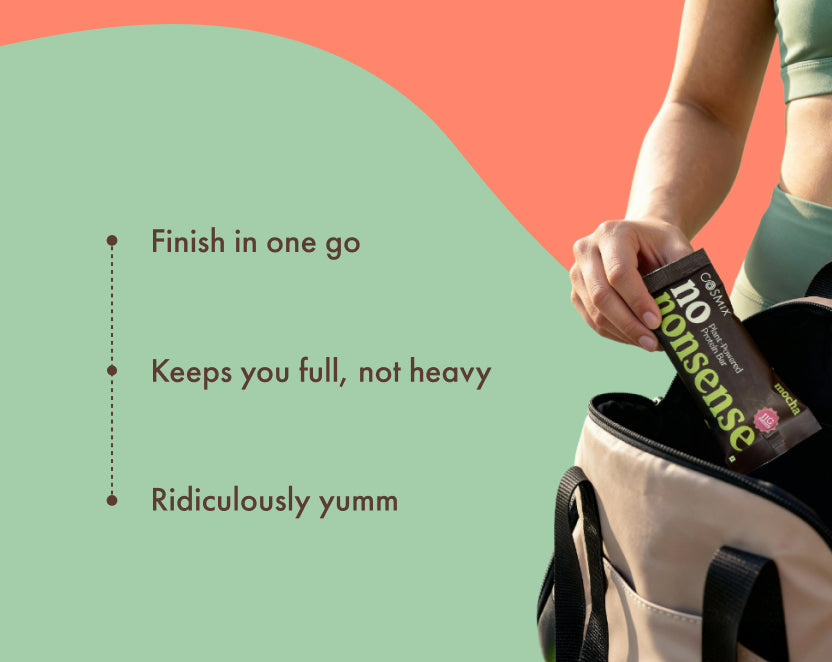 No-Nonsense Protein Bar - Mocha Almond | Pack of 6 | 270g | COSMIX at Broadway