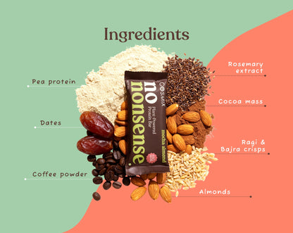 No-Nonsense Protein Bar - Mocha Almond | Pack of 6 | 270g | COSMIX at Broadway