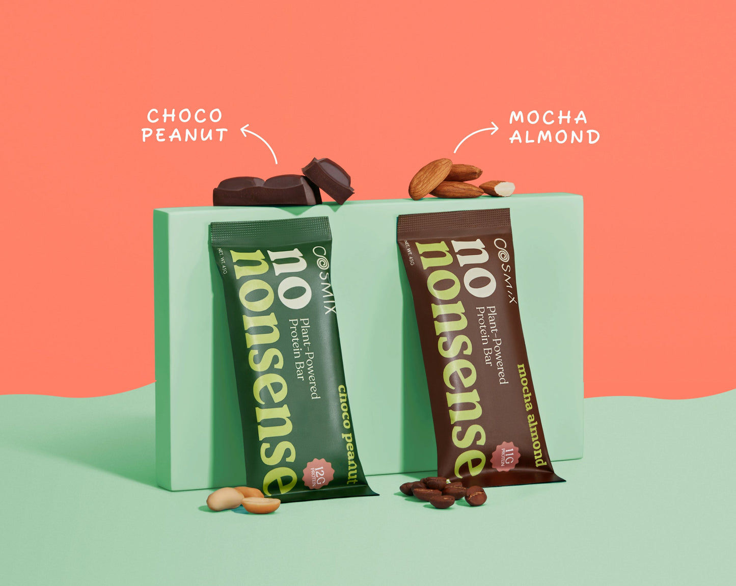 No-Nonsense Protein Bar - Mocha Almond | Pack of 6 | 270g | COSMIX at Broadway
