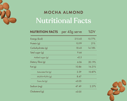 No-Nonsense Protein Bar - Mocha Almond | Pack of 6 | 270g | COSMIX at Broadway