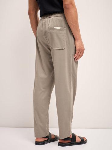 Self Design Regular Fit Casual Trouser PCN-YOBAS-GY