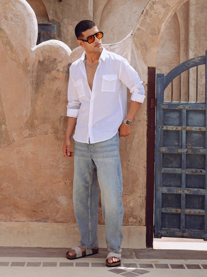 Cliffside Linen Shirt - Linen Rich | Kingdom Of White at Broadway
