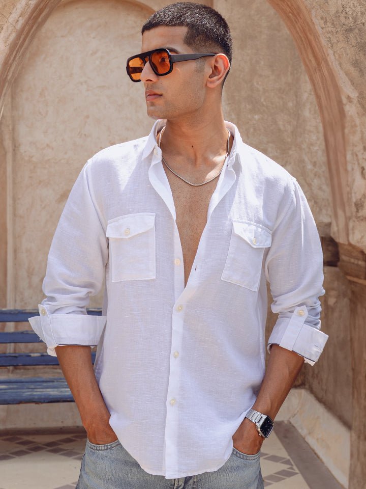 Kingdom of White-Unisex-Topwear-Shirts-Casual Shirts-White--40