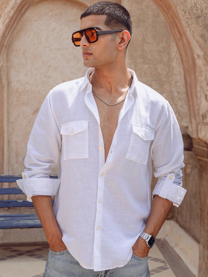 Kingdom of White-Unisex-Topwear-Shirts-Casual Shirts-White--40