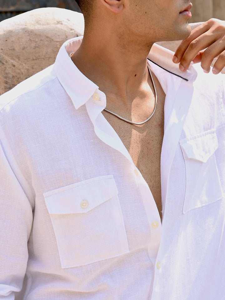 Kingdom of White-Unisex-Topwear-Shirts-Casual Shirts-White--44