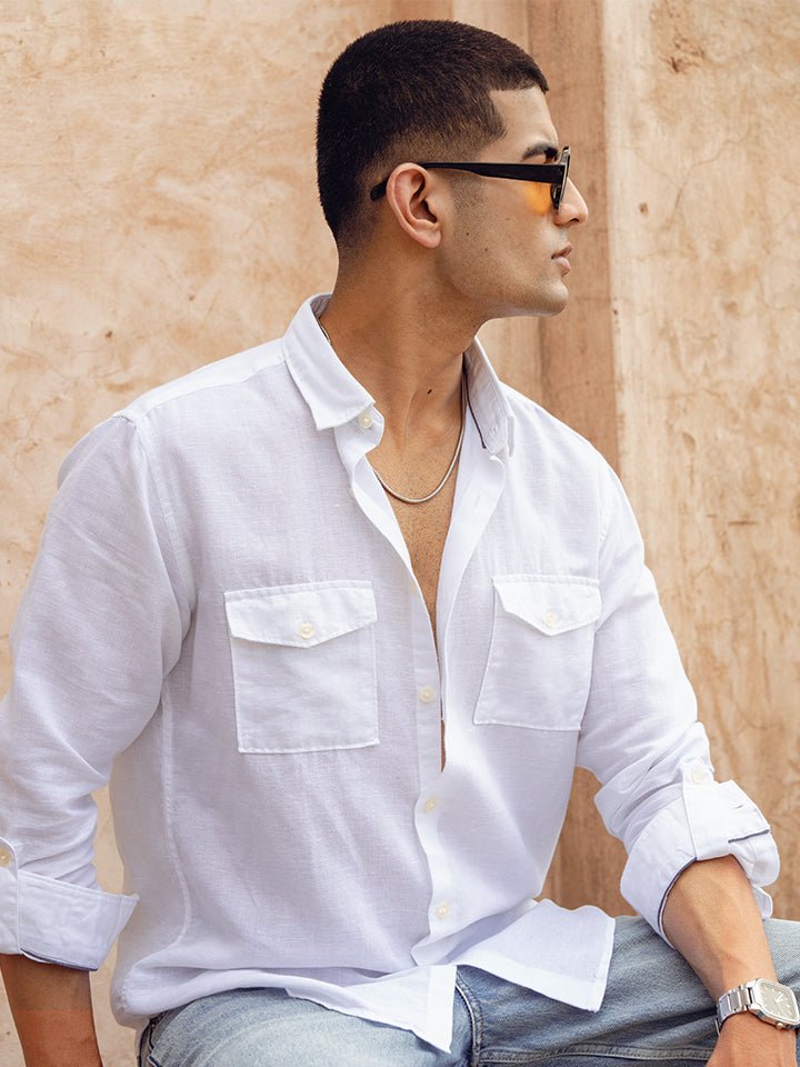 Kingdom of White-Unisex-Topwear-Shirts-Casual Shirts-White--46