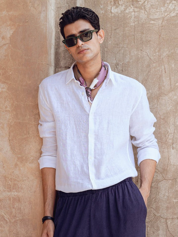 Se Relaxer 100% European Linen Shirt