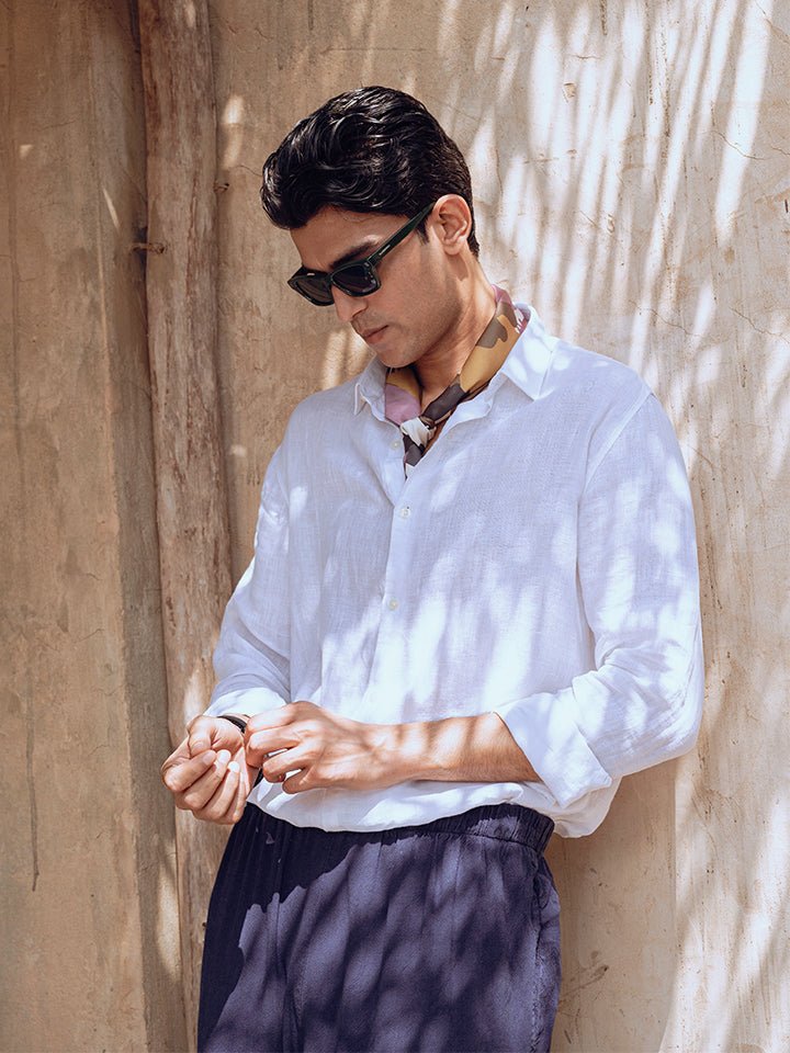 Se Relaxer 100% European Linen Shirt | Kingdom Of White at Broadway