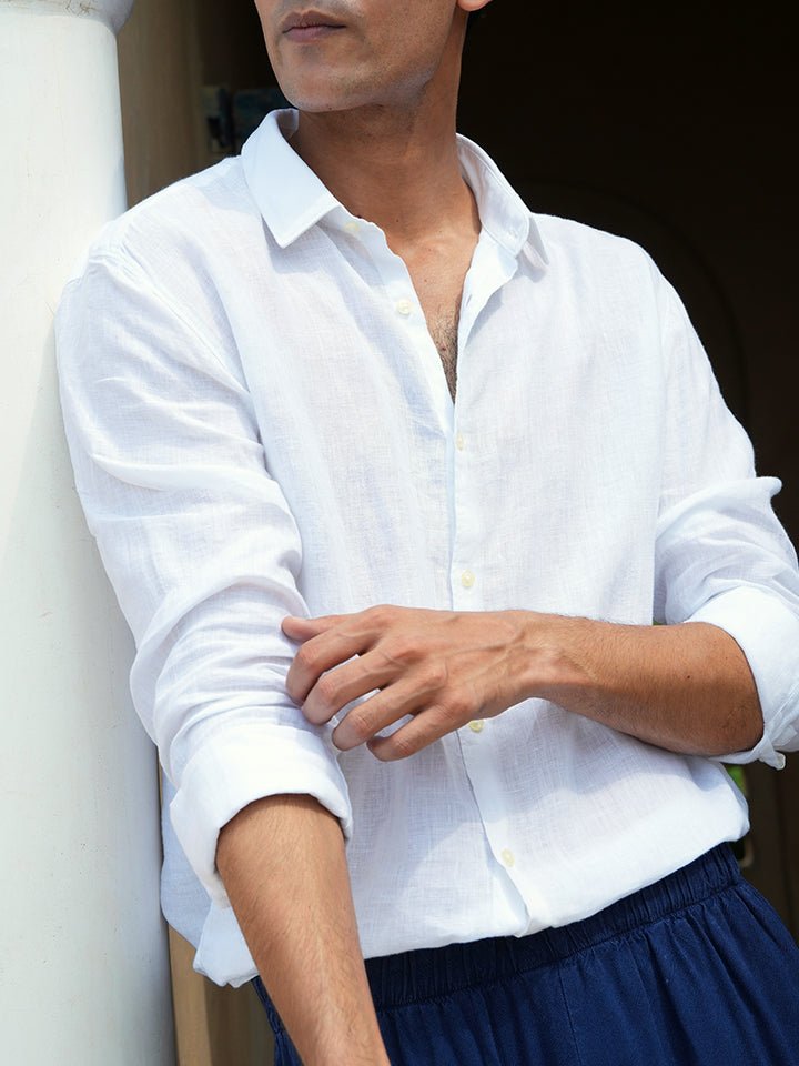 Se Relaxer 100% European Linen Shirt | Kingdom Of White at Broadway