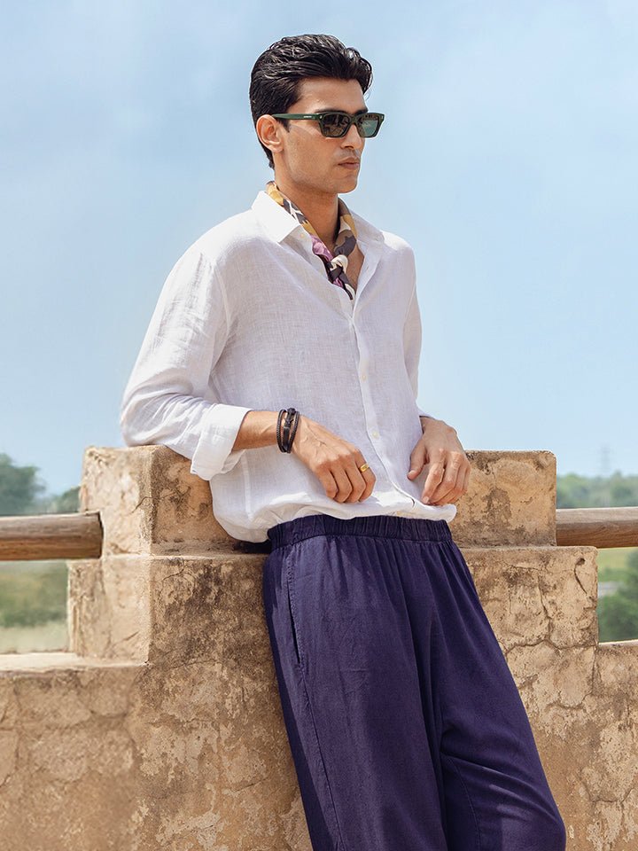 Solid White Linen Shirt | Kingdom Of White at Broadway