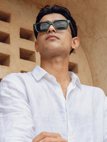 Solid White Linen Shirt | Kingdom Of White at Broadway