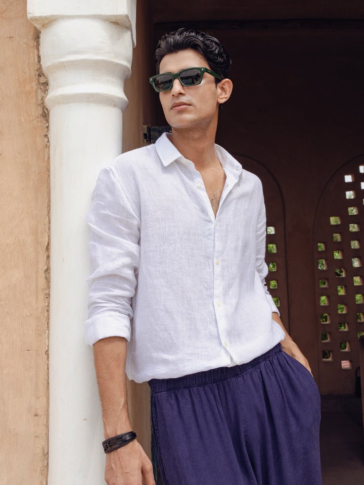 Solid White Linen Shirt | Kingdom Of White at Broadway