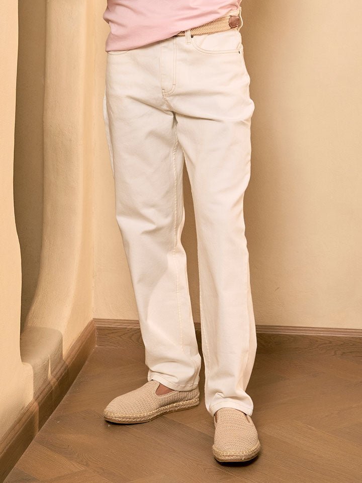 Surge White Solid Denim Jeans