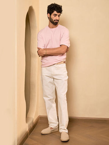 Surge White Solid Denim Jeans