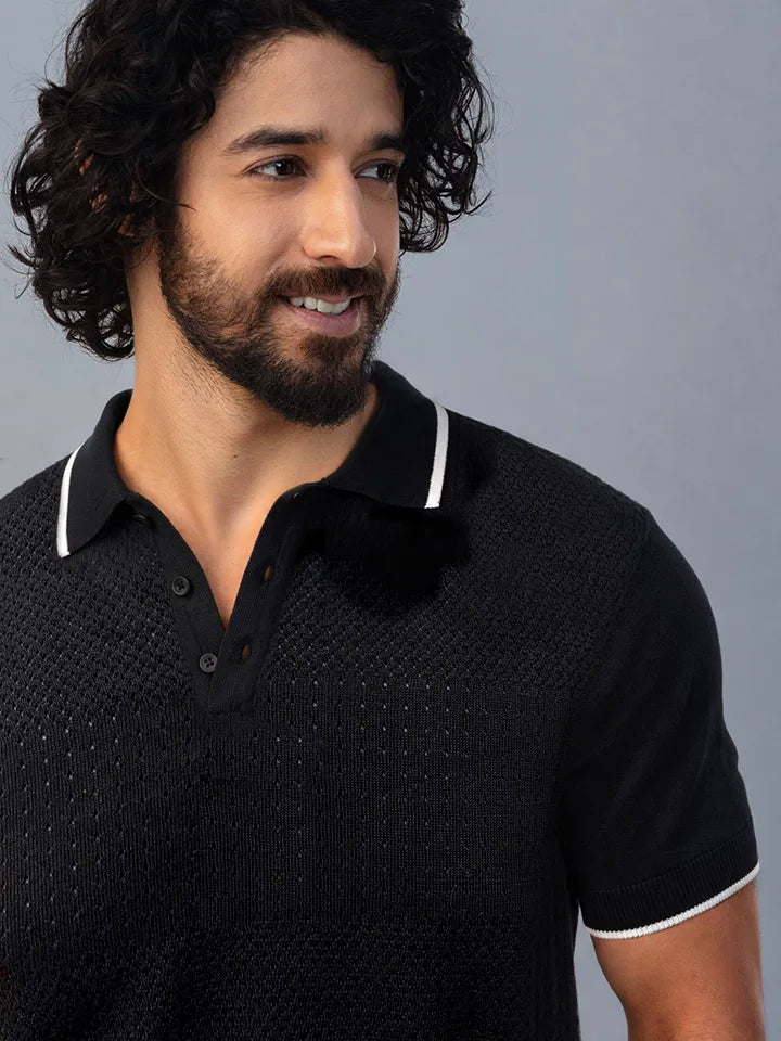 Script 100% Cotton Polo Tshirt