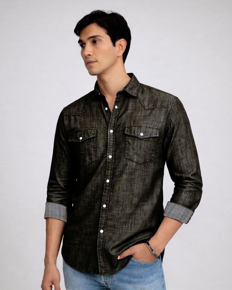 Carbon 100% Tencel Black Shirt
