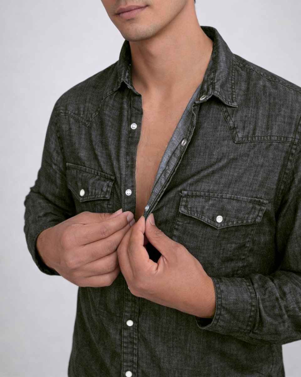 Carbon 100% Tencel Black Shirt