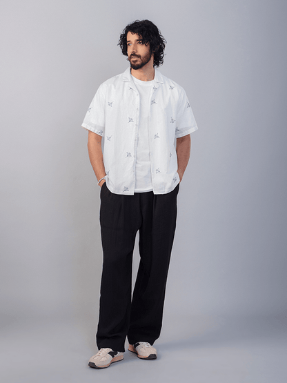 Mare EmbroideredÂ Cotton Linen Shirt