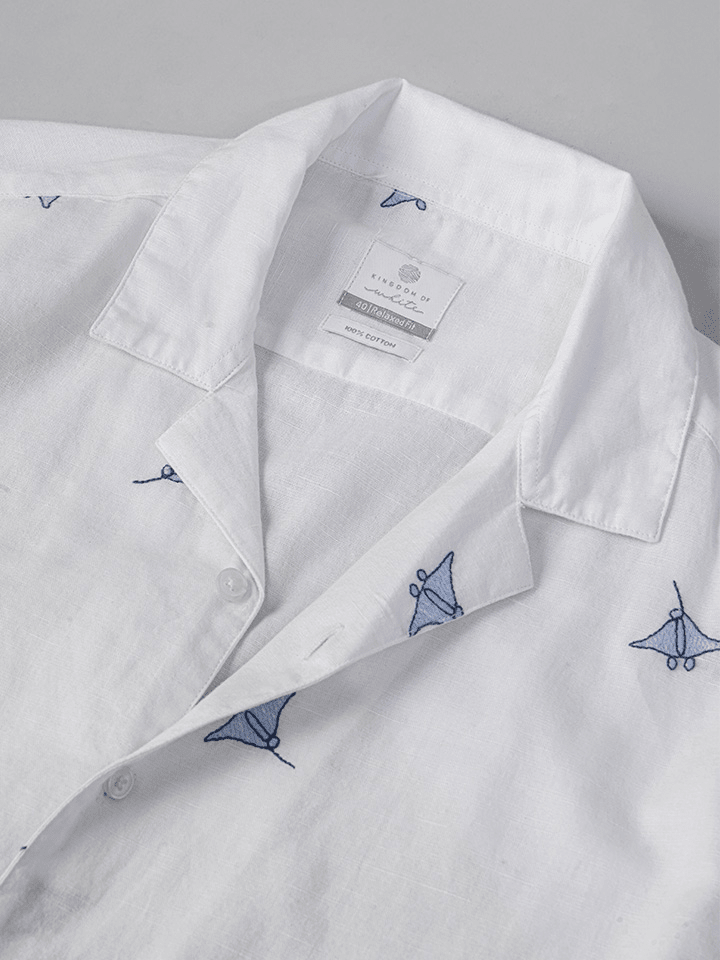 Mare EmbroideredÂ Cotton Linen Shirt