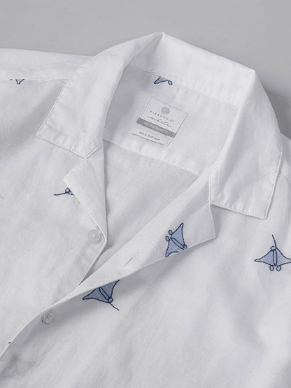 Mare EmbroideredÂ Cotton Linen Shirt