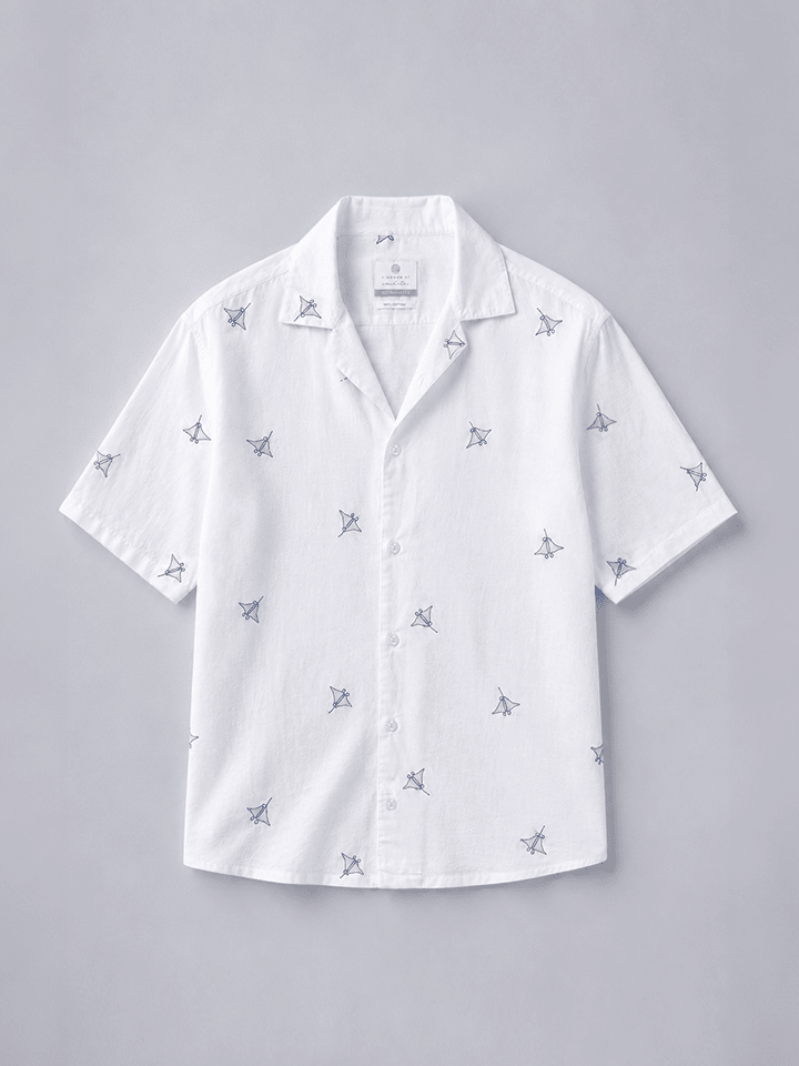 Mare EmbroideredÂ Cotton Linen Shirt